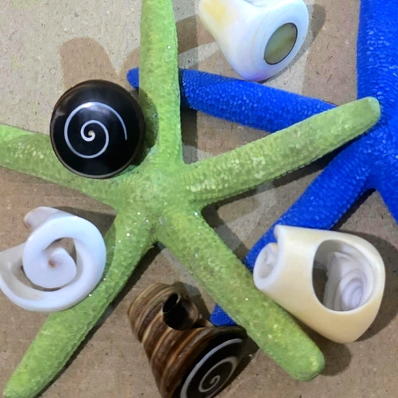 Shell Rings- Handmade From REAL Seashells - Picture 4 of 5